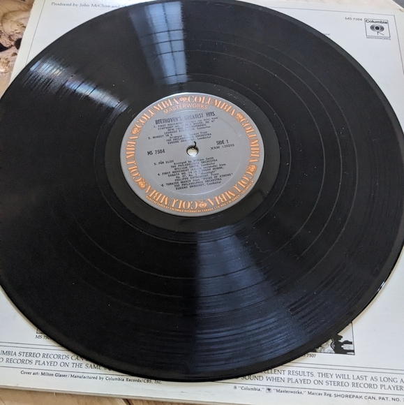Beethoven's Greatest Hits Vinyl LP Columbia MS 7504 - Picture 3 of 3